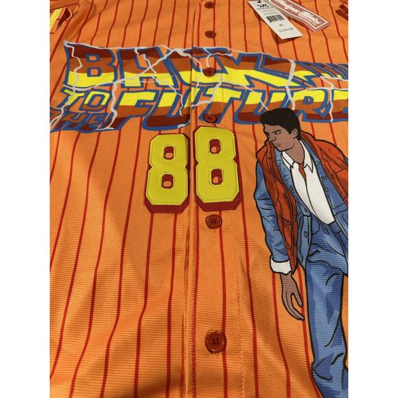 BACK TO THE FUTURE Headgear Classics Orange Baseball Jersey ~Never Worn~L XL 2XL - Picture 9 of 10
